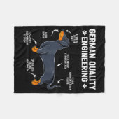 German Engineering Dachshund Lover Funny Doxie Dog Fleece Deken (Voorkant (Horizontaal))