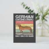 German Engineering Dachshund Puppy Weiner Dog Briefkaart (Staand voorkant)