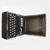 GERMAN ENIGMA CODING MACHINE FLEECE DEKEN (Voorkant (Horizontaal))