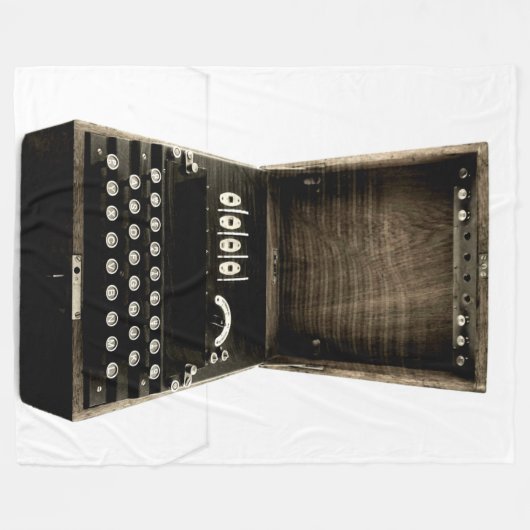 GERMAN ENIGMA CODING MACHINE FLEECE DEKEN (Voorkant (Horizontaal))