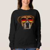 German Flag Boxer Dog Germany Pocket Trui (Voorkant)