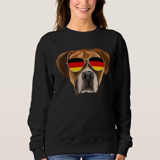 German Flag Boxer Dog Germany Pocket Trui (Voorkant)