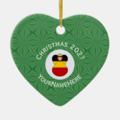 German Flag Christmas Angel Personalized Heart Keramisch Ornament (Voorkant)