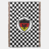 German flag-coat arms throw blanket deken (Voorkant Verticaal)