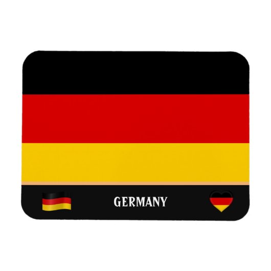 German Flag & German country travel / Germany Magneet (Horizontaal)