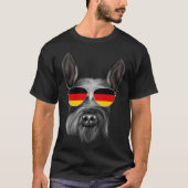 German Flag Giant Schnauzer Dog Germany Pocket T-shirt (Voorkant)