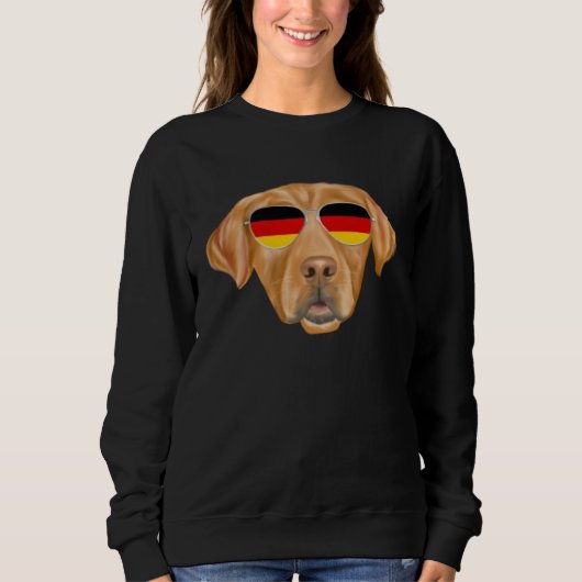 German Flag Golden Retriever Dog Germany Pocket Trui (Voorkant)