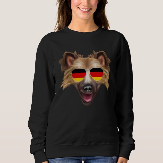 German Flag Icelandic Sheepdog Dog Germany Pocket Trui (Voorkant)