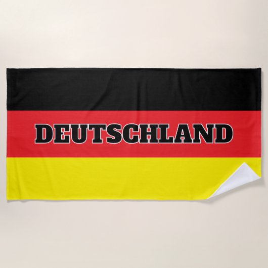 German flag of Germany personalized big Strandlaken (Voorkant)