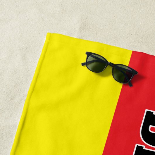 German flag of Germany personalized big Strandlaken (In situ)