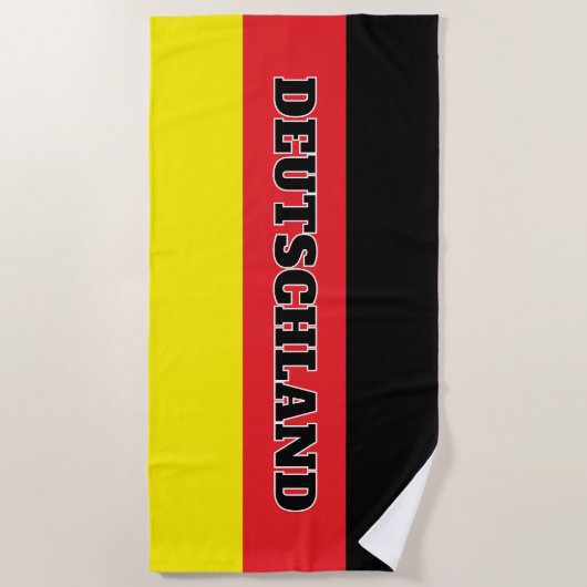 German flag of Germany personalized big Strandlaken (Voorkant)