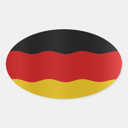 German flag ovale sticker (Voorkant)
