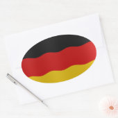 German flag ovale sticker (Envelop)