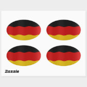 German flag ovale sticker (Vel)