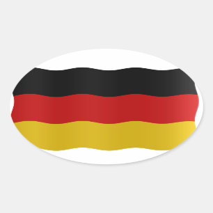 German flag ovale sticker