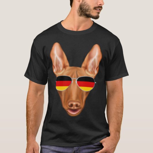 German Flag Pharaoh Hound Dog Germany Pocket T-shirt (Voorkant)