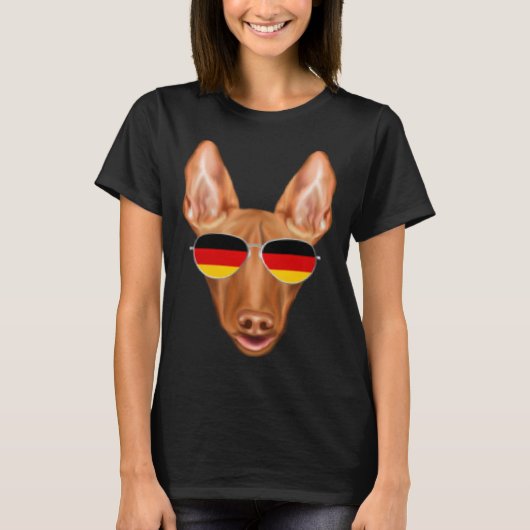 German Flag Pharaoh Hound Dog Germany Pocket T-shirt (Voorkant)