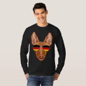 German Flag Pharaoh Hound Dog Germany Pocket T-shirt (Voorkant volledig)