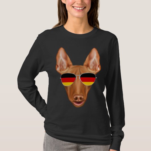 German Flag Pharaoh Hound Dog Germany Pocket T-shirt (Voorkant)
