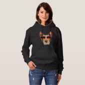 German Flag Portuguese Podengo Pequeno Dog Germany Hoodie (Voorkant volledig)