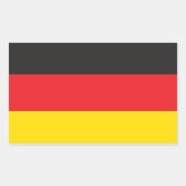 GERMAN FLAG RECHTHOEKIGE STICKER (Voorkant)