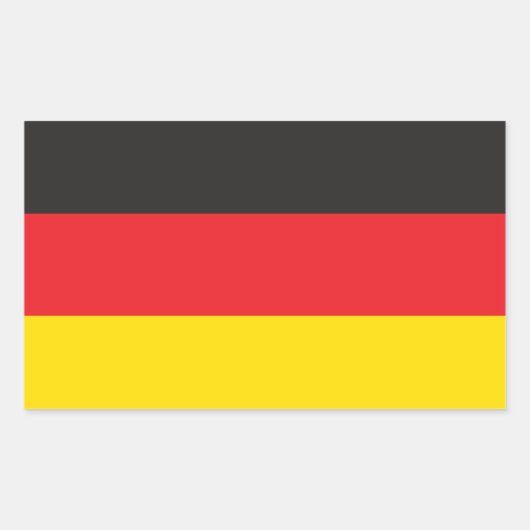 GERMAN FLAG RECHTHOEKIGE STICKER (Voorkant)