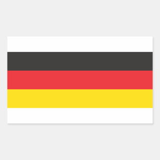 GERMAN FLAG RECHTHOEKIGE STICKER