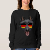 German Flag Schipperke Dog Germany Pocket Trui (Voorkant)