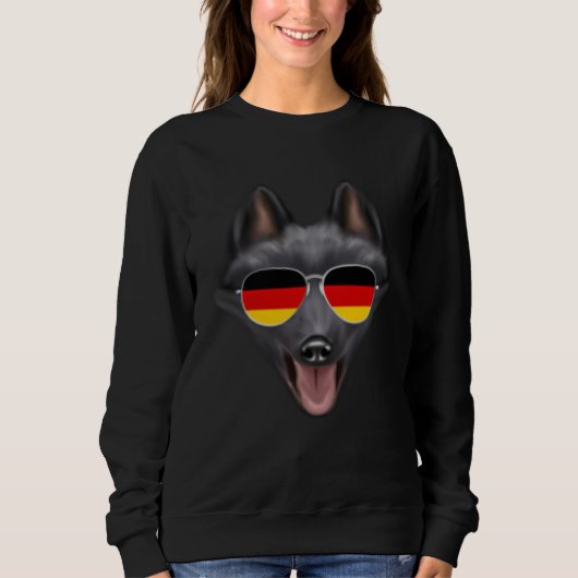 German Flag Schipperke Dog Germany Pocket Trui (Voorkant)