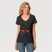 German Flag Scottish Terrier Dog Germany Pocket T-shirt (Voorkant volledig)