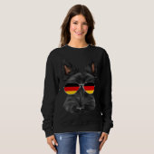 German Flag Scottish Terrier Dog Germany Pocket Trui (Voorkant volledig)