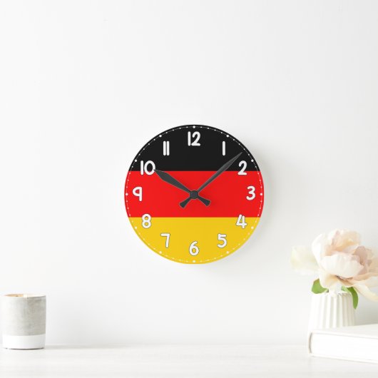 German Flag Wall Clock - Flag of Germany Ronde Klok (Huis)