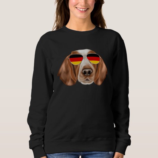 German Flag Welsh Springer Spaniel Dog Germany Poc Trui (Voorkant)