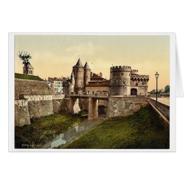 German Gate, Metz, Alsace Lorraine, Germany vintag (Voorkant Horizontaal)