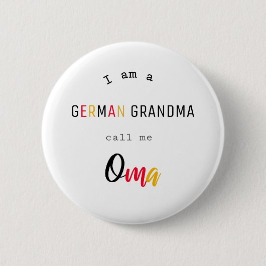 German Grandma / Oma Button (Voorkant)