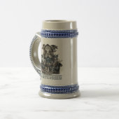 German Hunting Terrier (Jagdterrier)    Beer Stein Bierpul (Voorkant links)