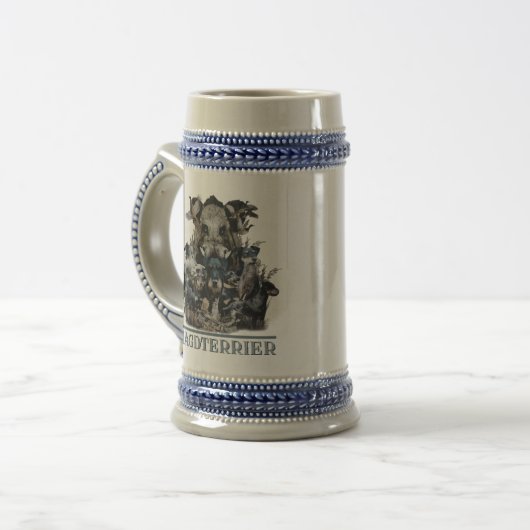German Hunting Terrier (Jagdterrier)    Beer Stein Bierpul (Voorkant links)