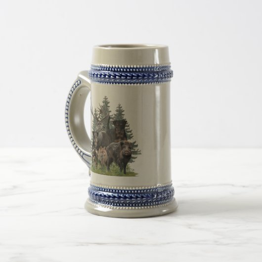 German Hunting Terrier (Jagdterrier)    Beer Stein Bierpul (Voorkant links)