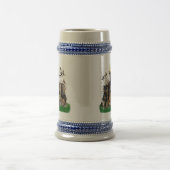 German Hunting Terrier (Jagdterrier) Beer Stein Bierpul (Center)