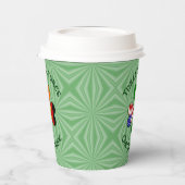 German Irish American Shamrock Personalized Text Papieren Bekers (Links)