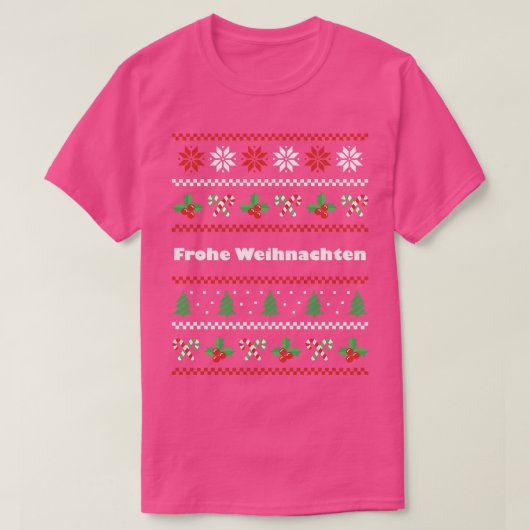 German Kerstfeest Frohe Weihnachten T-shirt (Design voorkant)