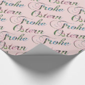 German Language Happy Paaster Frohe Ostern Cadeaupapier (Hoek)