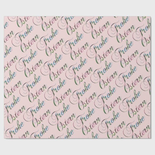 German Language Happy Paaster Frohe Ostern Cadeaupapier (Vlak)