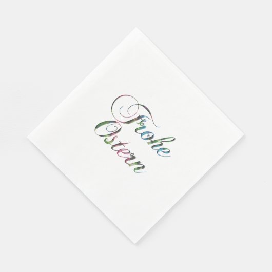 German Language Happy Paaster Frohe Ostern Servet (Hoek)