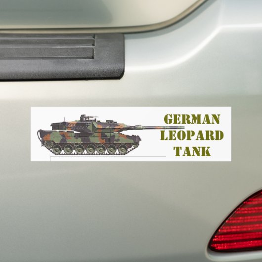 GERMAN LEOPARD TANK. BUMPERSTICKER (Op auto)