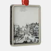 German Market town, 1704 Metalen Ornament (Rechts)