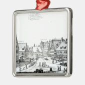 German Market town, 1704 Metalen Ornament (Links)