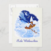 German Merry Christmas Postcard Feestdagenkaart (Voorkant / Achterkant)
