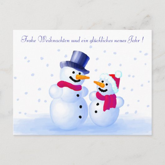 German Merry Christmas Postcard Feestdagenkaart (Voorkant)