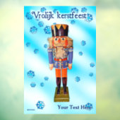 German Nutcracker - Vrolijk kerst Raamsticker (Vel 3)